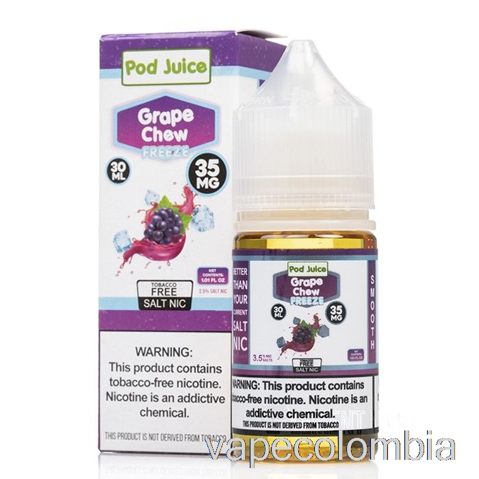 Kit Completo De Vapeo Congelado Para Masticar Uva - Jugo De Vaina - 30ml 35mg